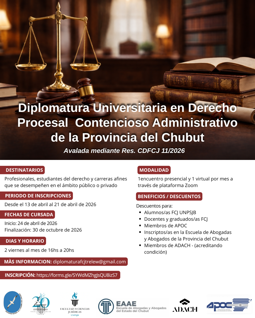 DIPLOMATURA UNIVERSITARIA EN DERECHO PROCESAL CONTENCIOSO ADMINISTRATIVO DE LA PROVINCIA DEL CHUBUT